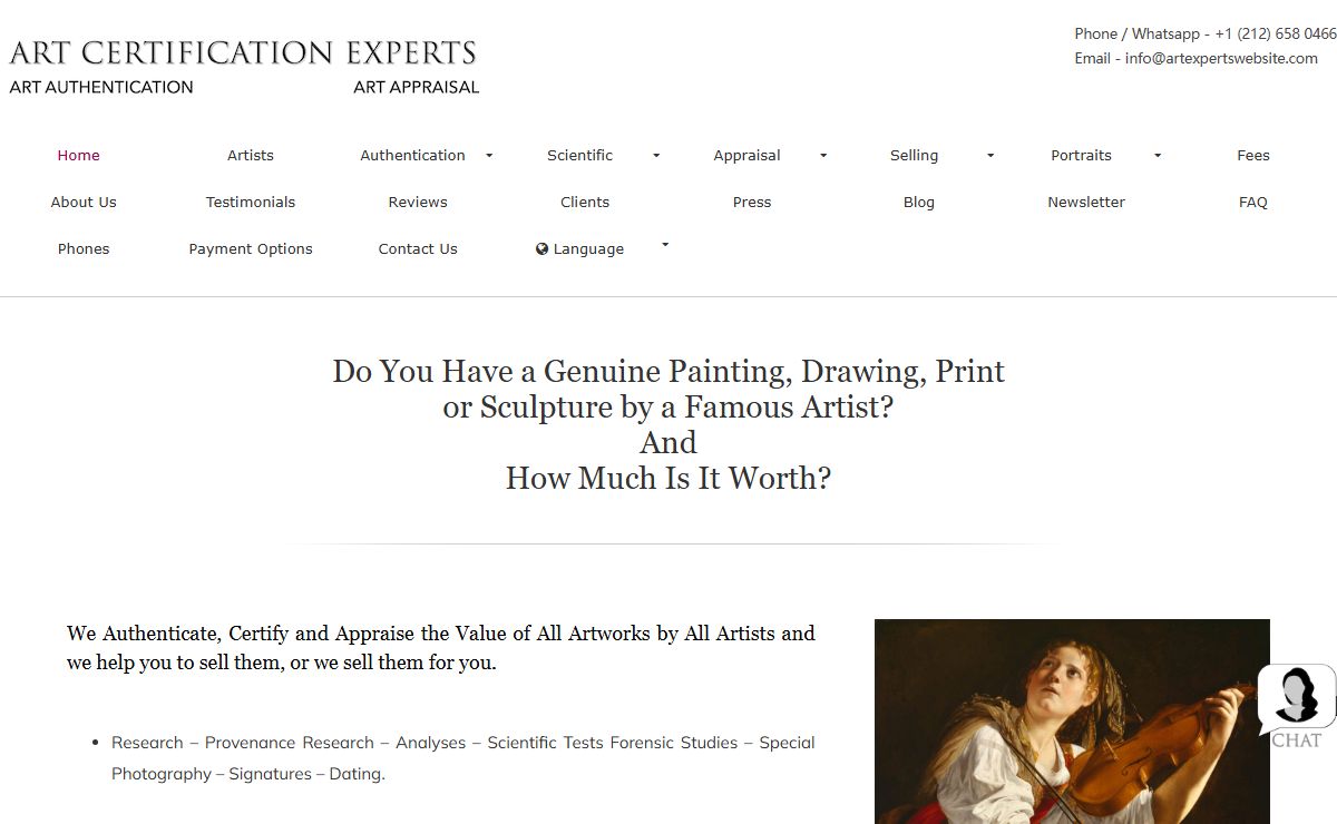 Painting Authentication & Art Appraisal | Art Certification Experts foo