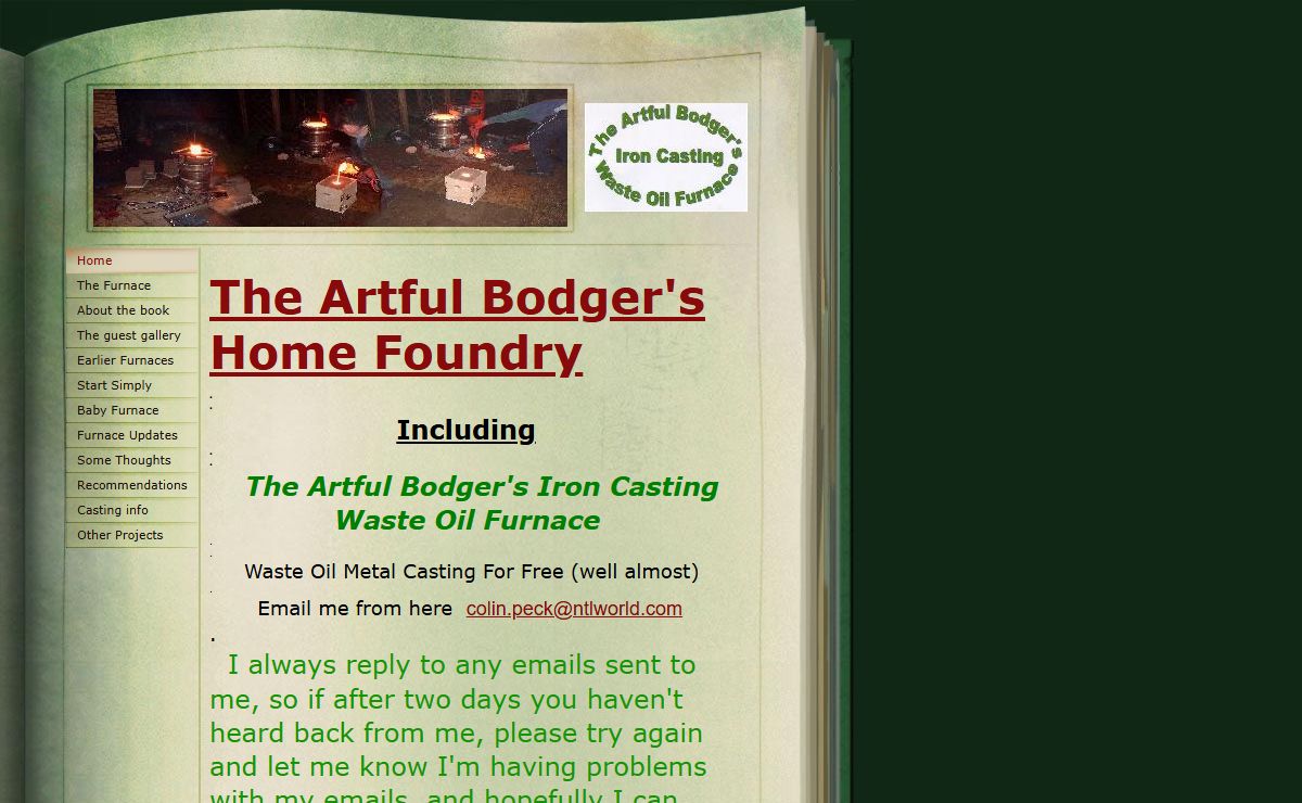 Homepage - The Artful Bodger's Home Foundry