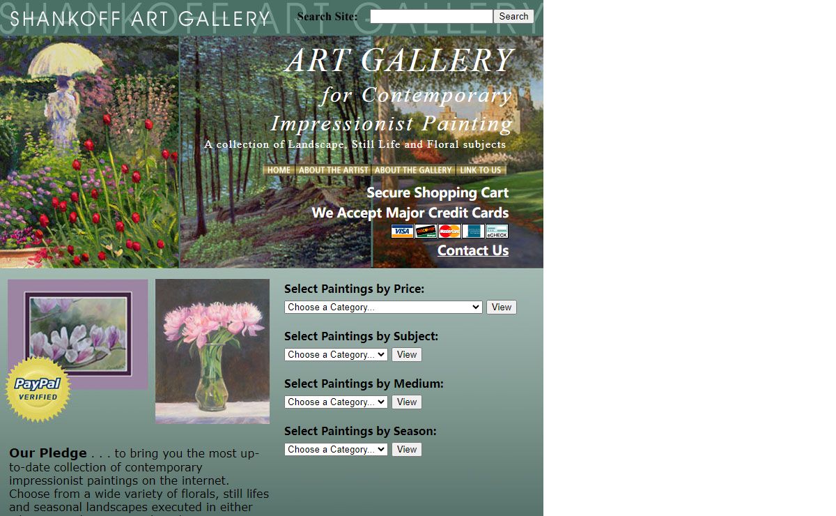 Art Gallery for Oil Paintings and Watercolors