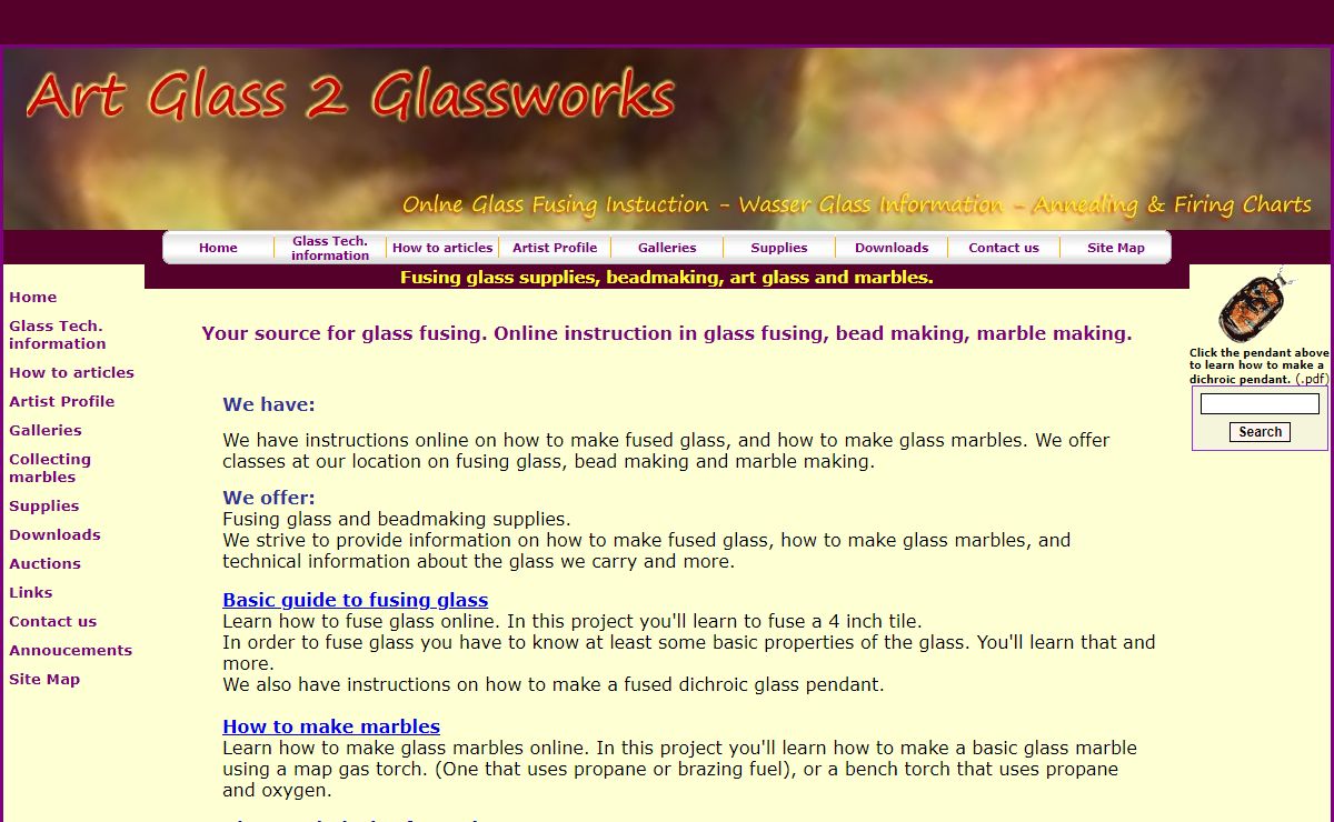 Your source for glass fusing. Glass fusing supplies. Classes in glass fusing bead making marble making.-Fusing glass supplies beadmaking, art glass marbles, make fused glass classes.
