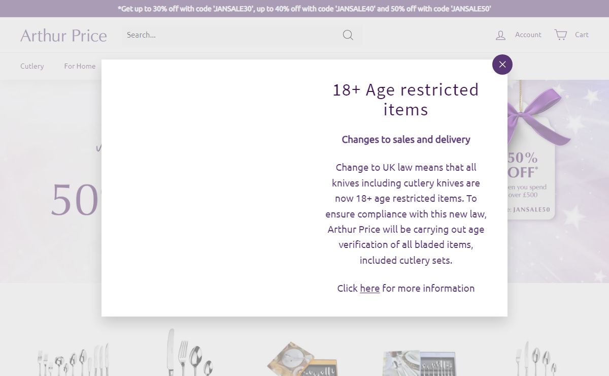 Arthur Price | Cutlery, silverware and gifts for the home