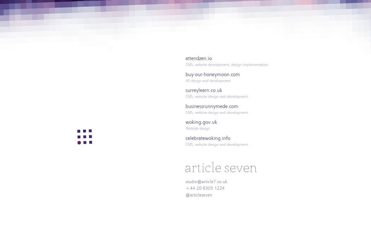 Article Seven – web design and development