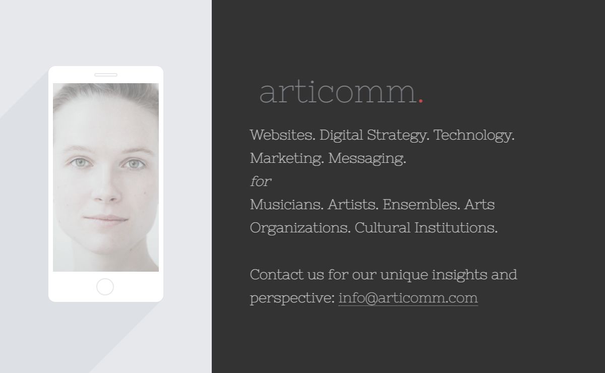 Articomm: Digital Communications for the Arts.