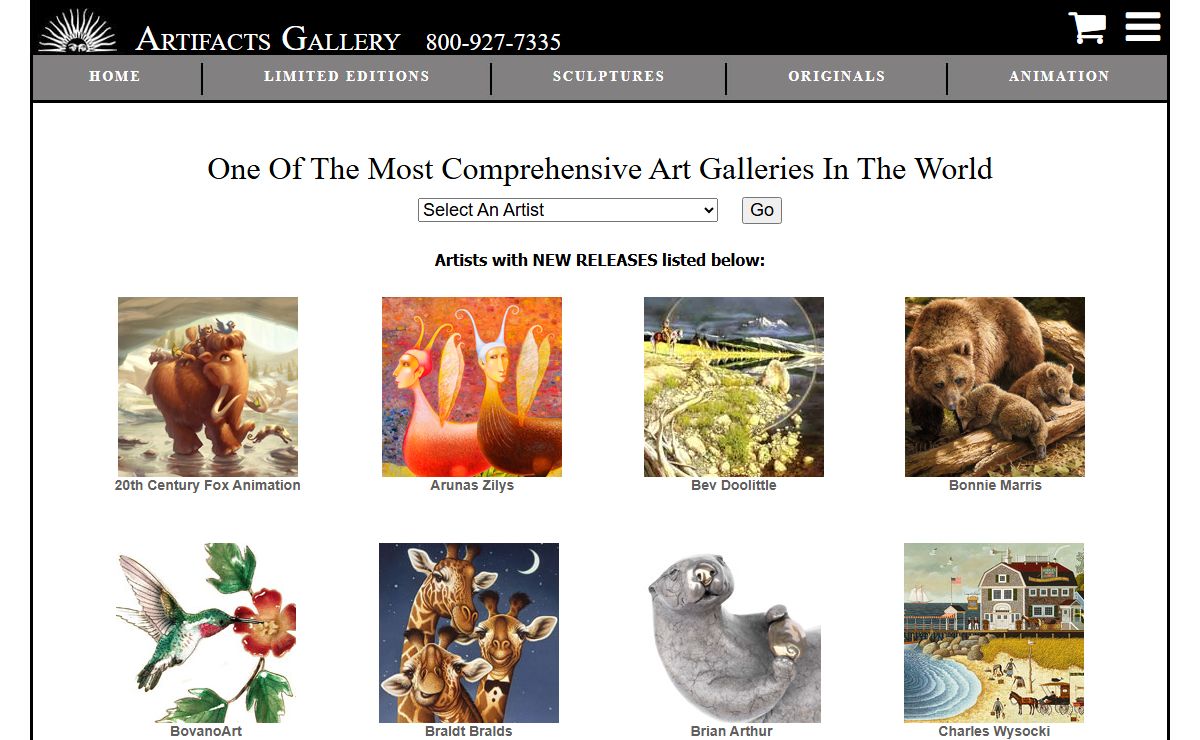 Welcome To The Artifacts Gallery