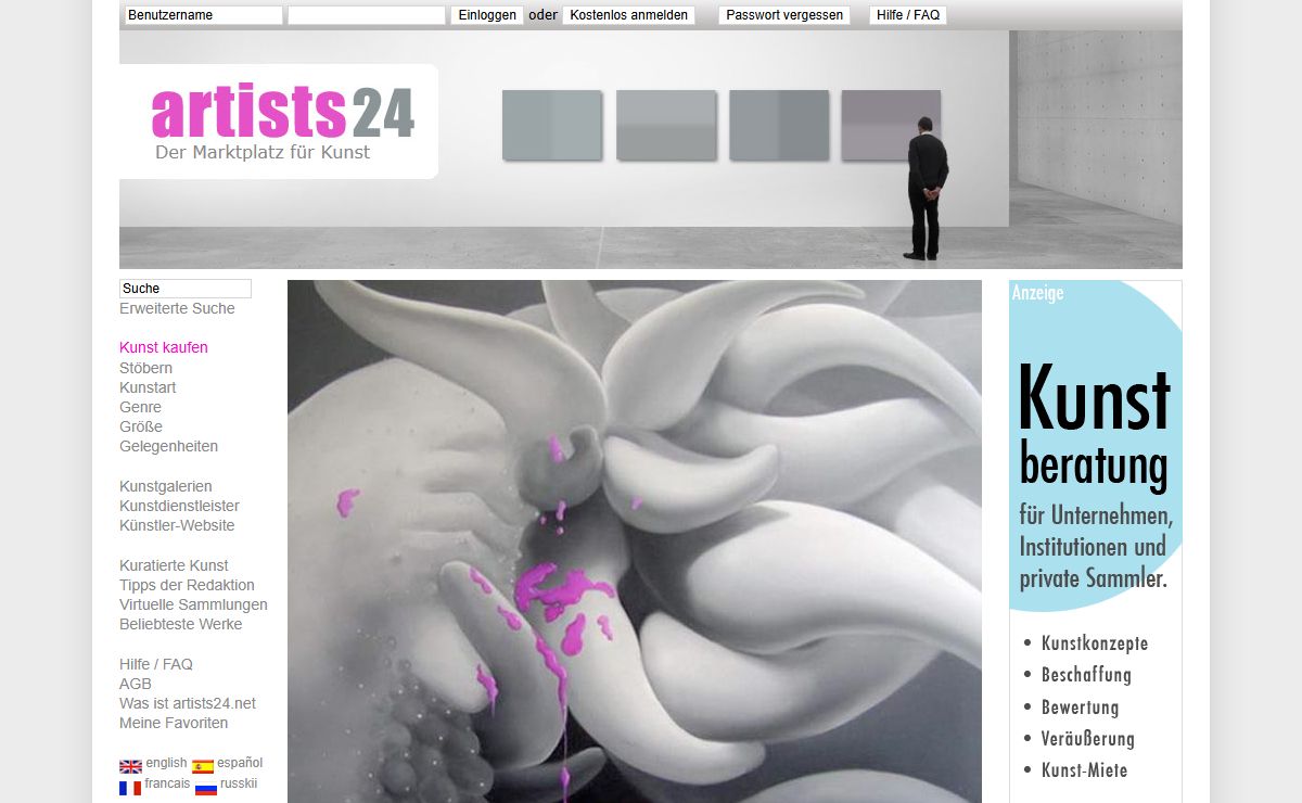 artists24.net - Kunst online kaufen und verkaufen - Künstlerverzeichnis - Künstlersuche - Kunstwerke - Online-Galerie