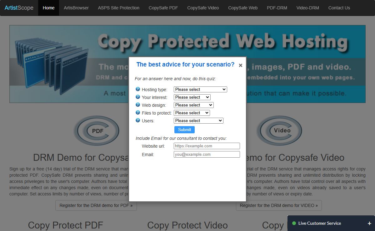 ArtistScope DRM and Copy Protection Software