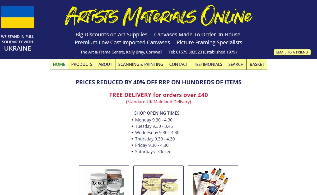 Discounted Art Supplies Online UK | Big Savings | Quality Materials Guaranteed