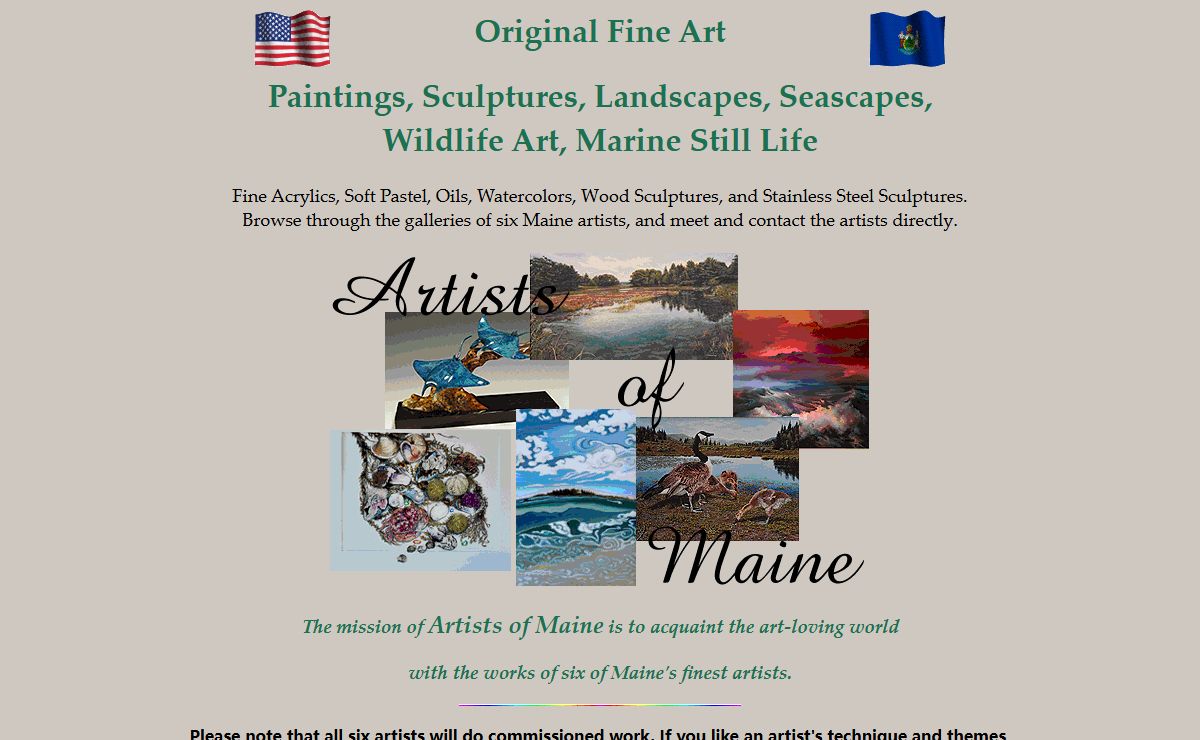 Artists of Maine - Fine Arts Paintings and Sculptures