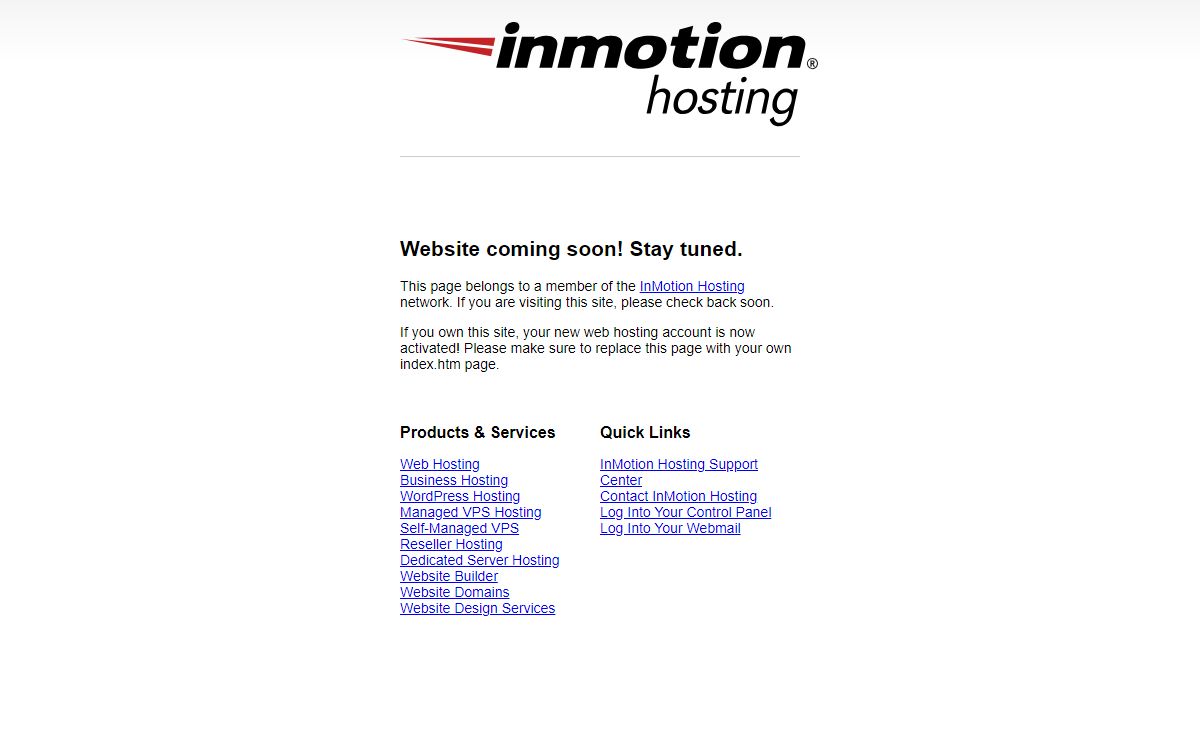 Web Hosting by InMotion Hosting