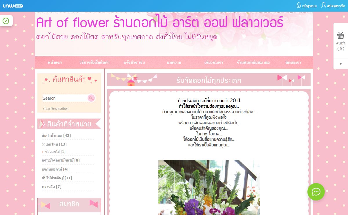 Art Of Flower ร้านจำหน่ายและจัดช่อดอกไม้ : Inspired by LnwShop.com