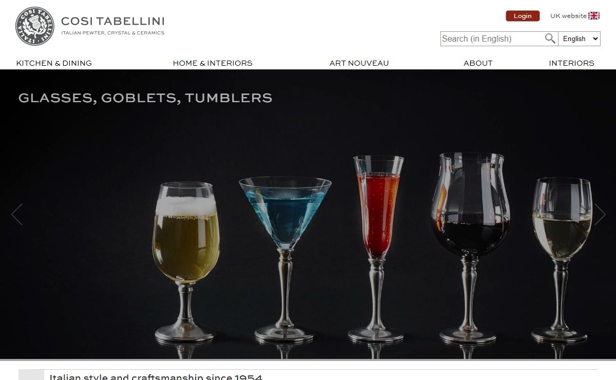 Italian pewter dinnerware manufacturer – Cosi Tabellini
