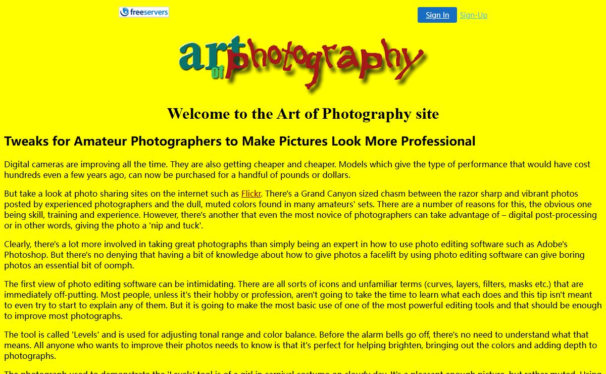 Art of photography