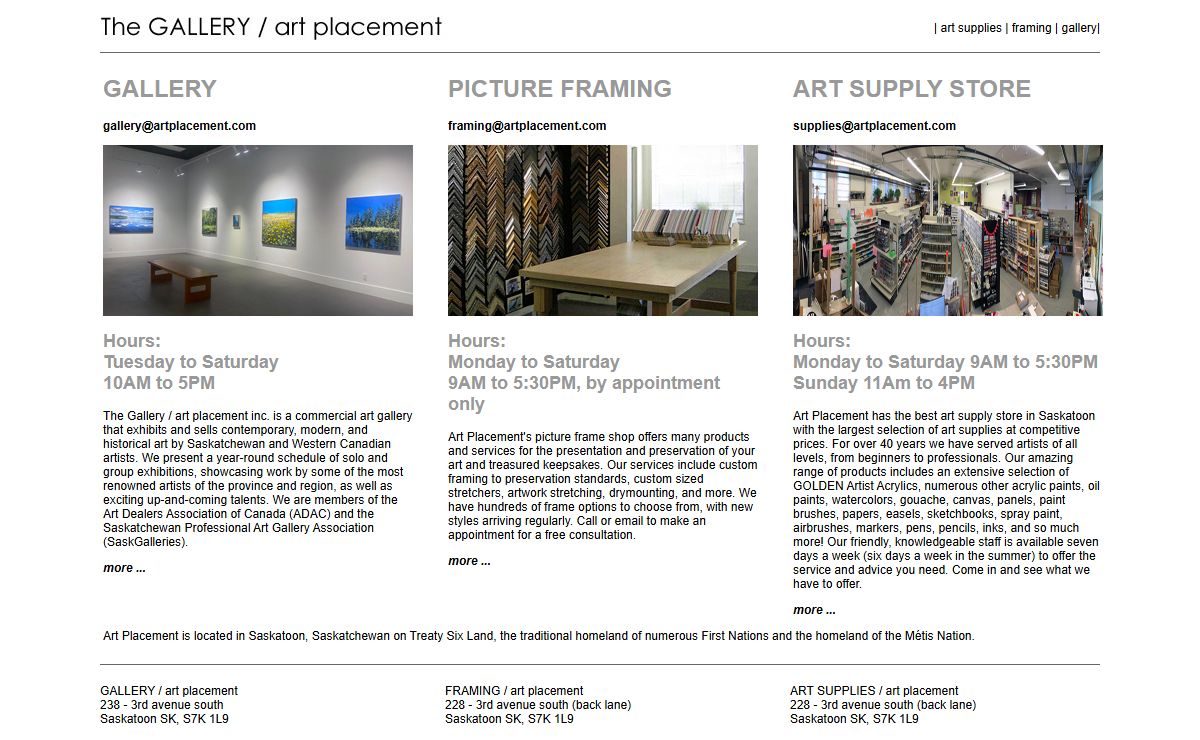 The GALLERY / art placement inc