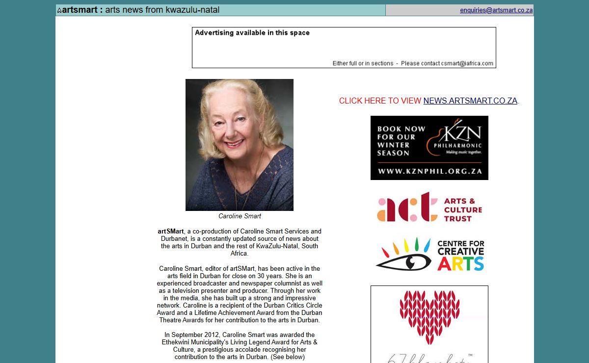 artsmart : arts news from kwazulu-natal