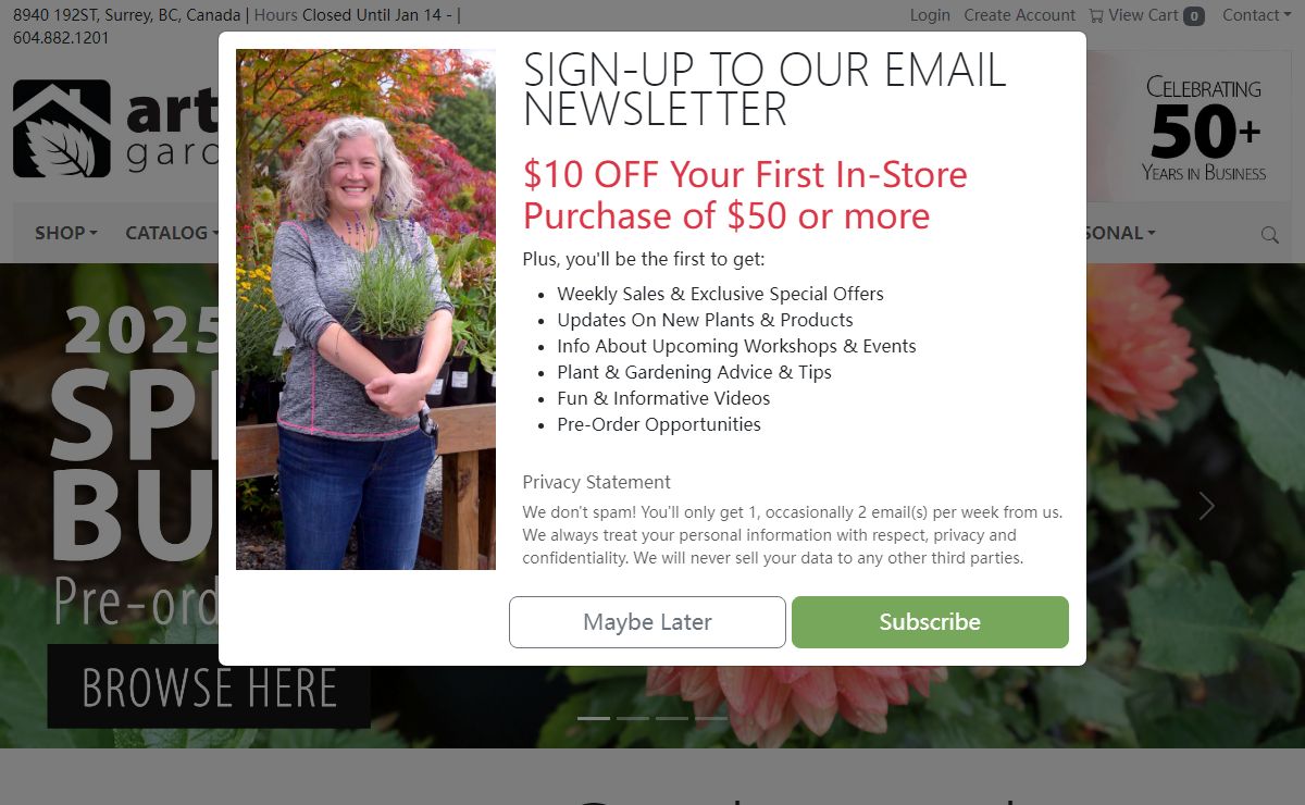 Arts Nursery Ltd - Garden | Home | Patio - Garden Centre and Plant Nursery & Popup Pumpkin Patch