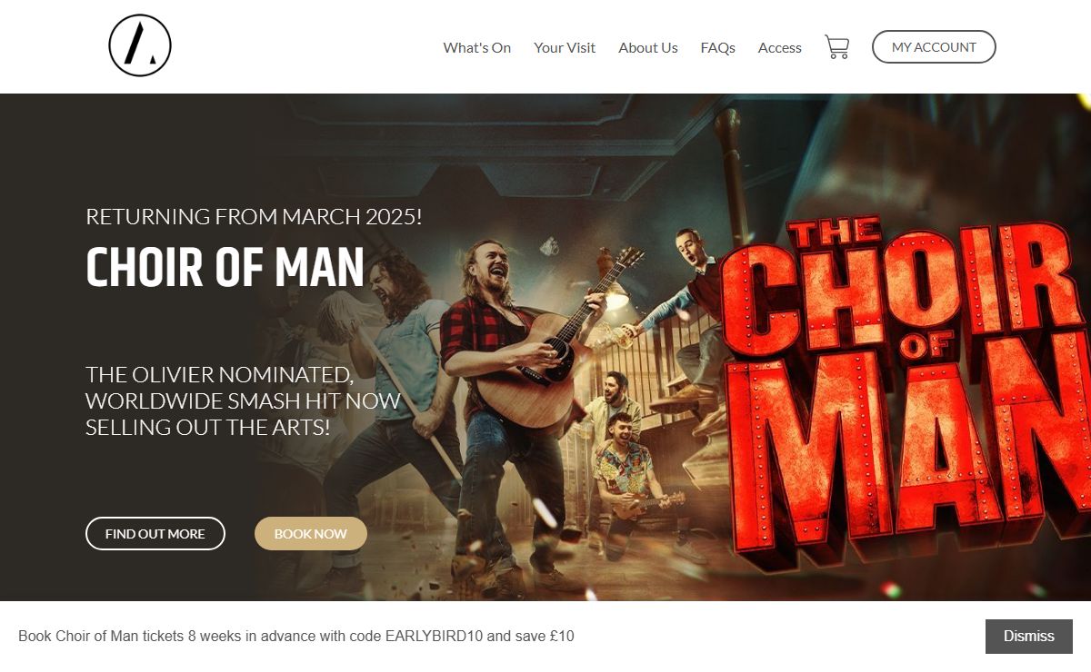 Arts Theatre West End | Choir Of Man Official West End Tickets