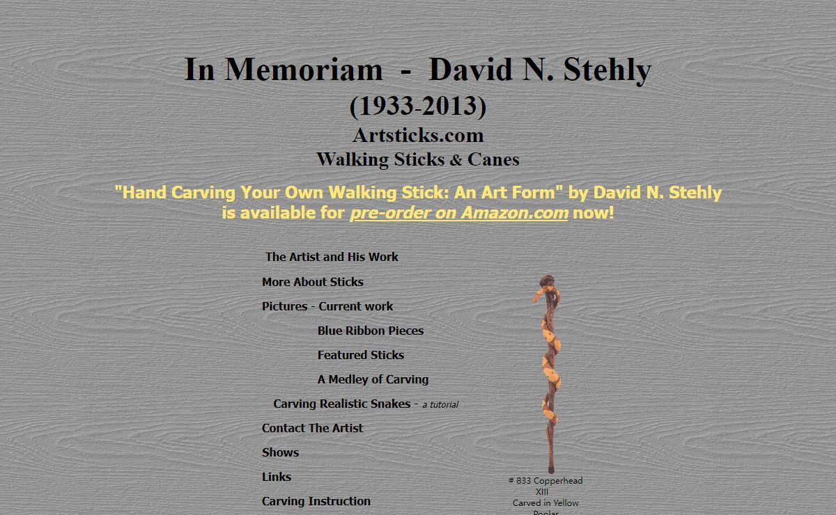 Walking Sticks and Canes by David N. Stehly