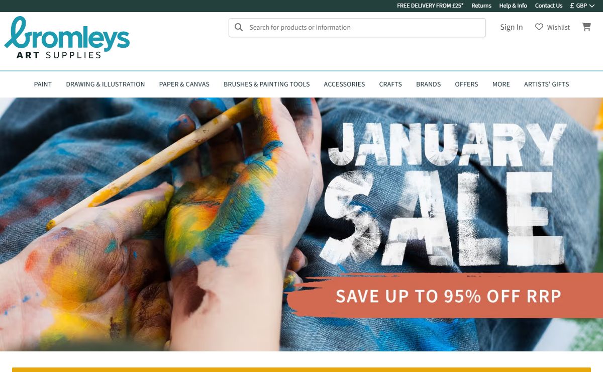Bromleys Art Supplies | Art Materials at Discount Prices