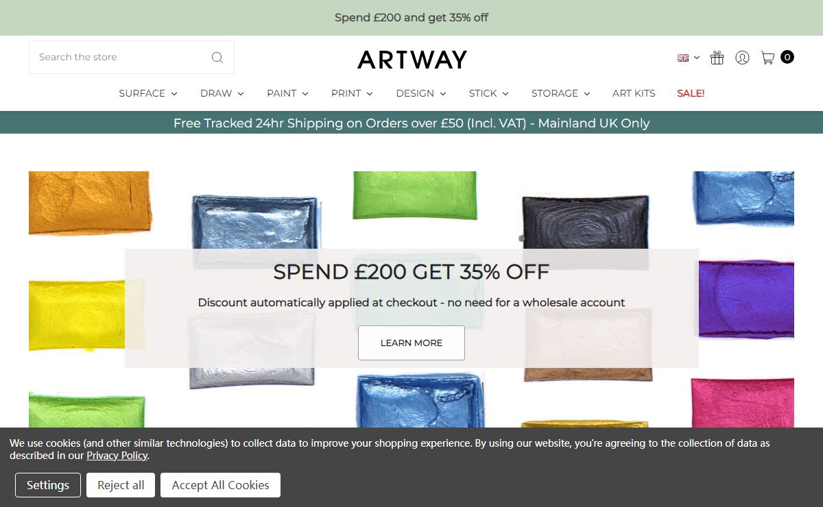 Artway Art Supplies - Sketchbooks, Paper, Card & More!