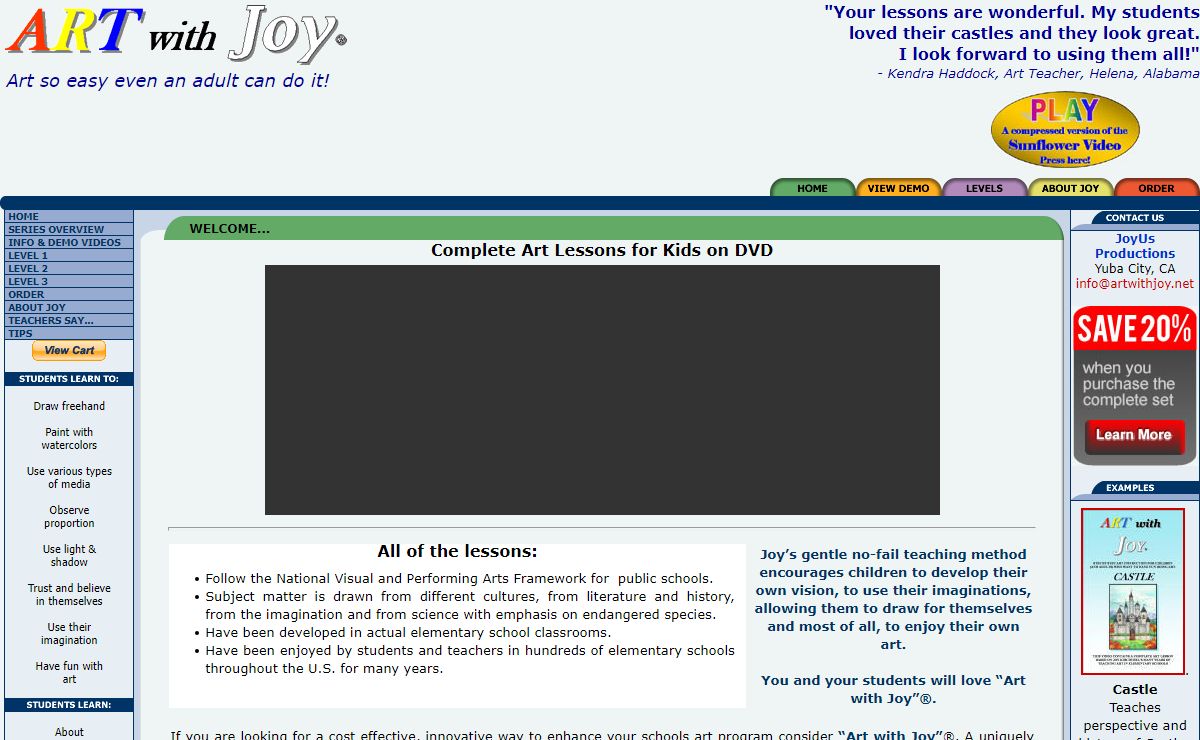 ART with Joy. Step-by-step Art Lessons for Kids on Video