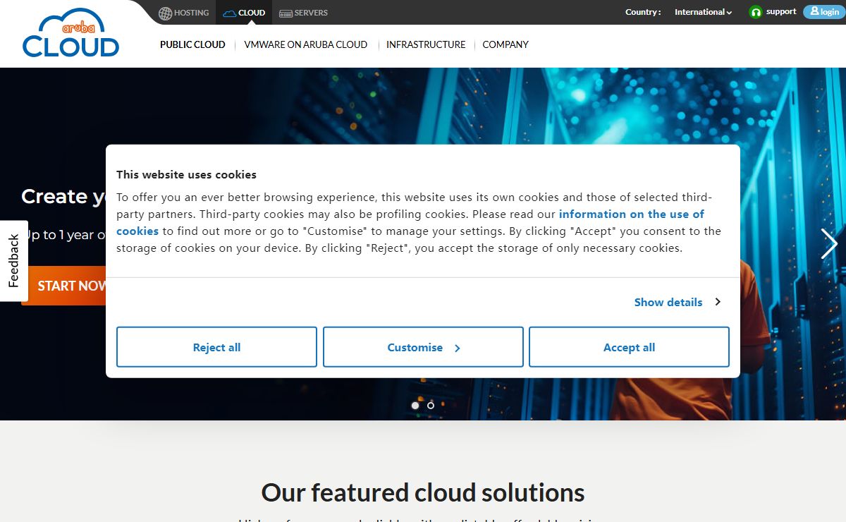 Cloud Computing, PRO & VPS Servers, Storage & Backup | ArubaCloud.com