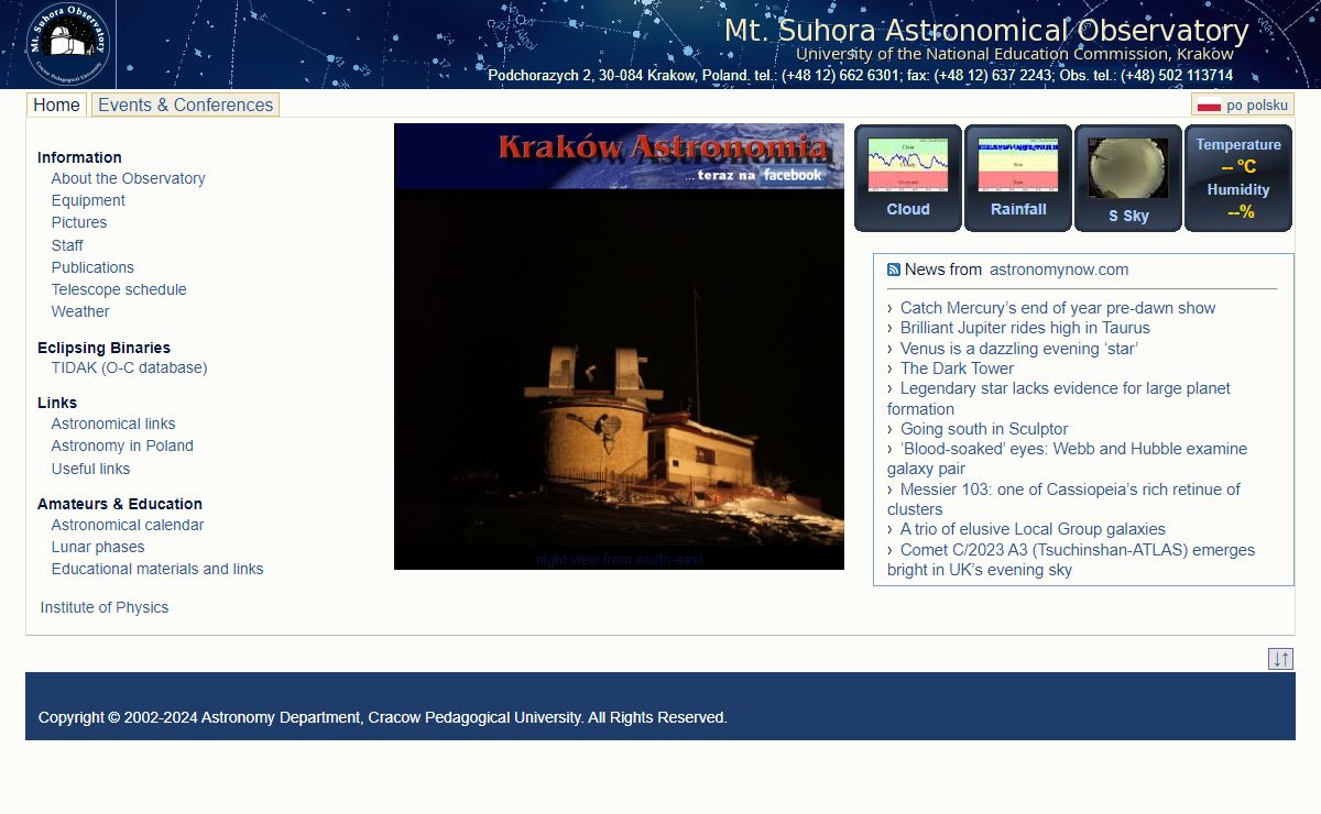 Mt. Suhora Astronomical Observatory