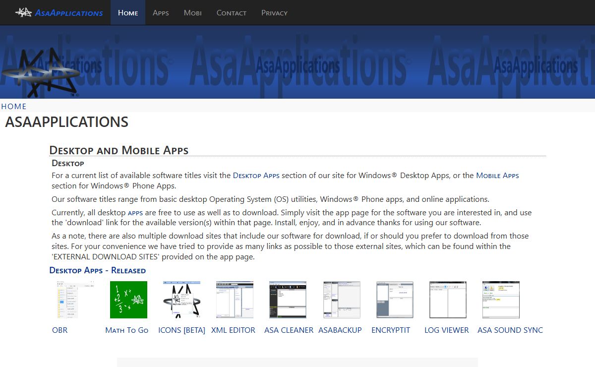 AsaApplications - Desktop and Mobile Apps