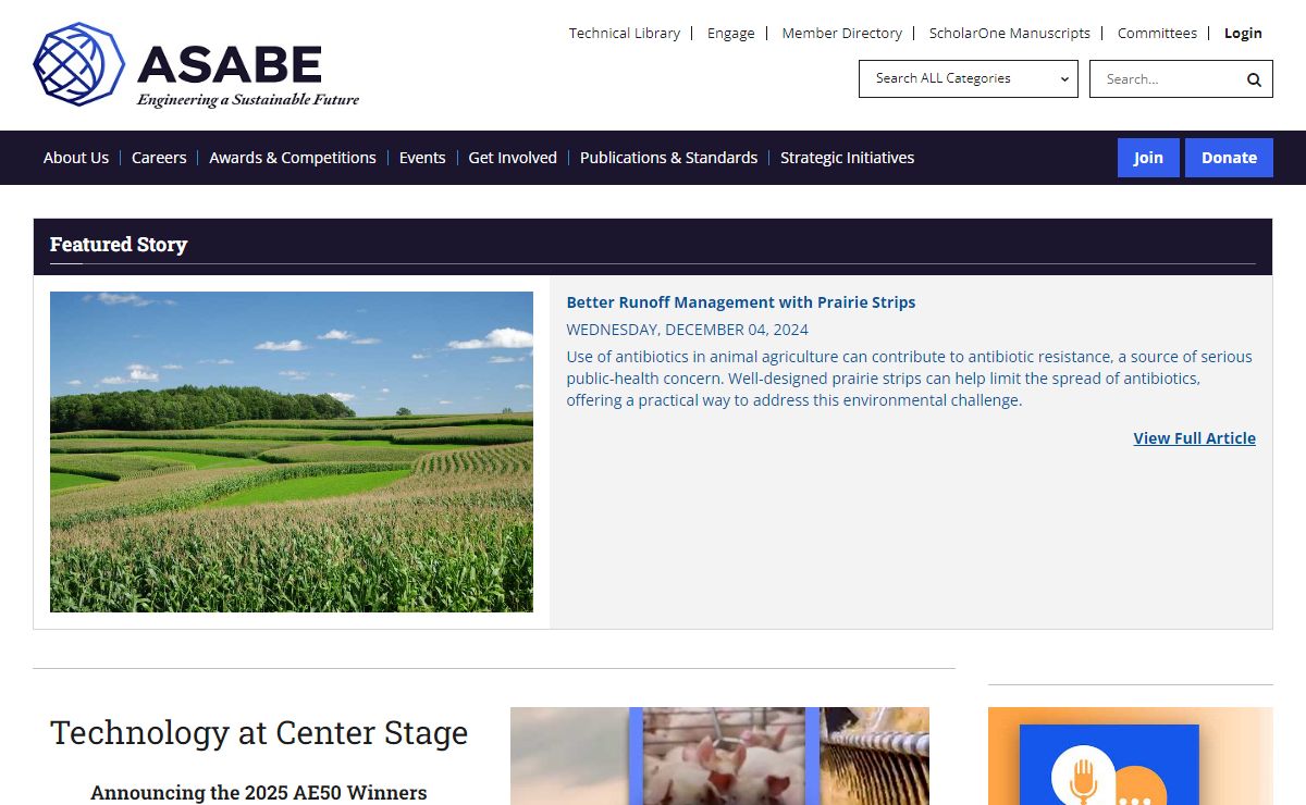 ASABE - American Society of Agricultural and Biological Engineers > Publications & Standards > Technical Library > Special Collections > Home