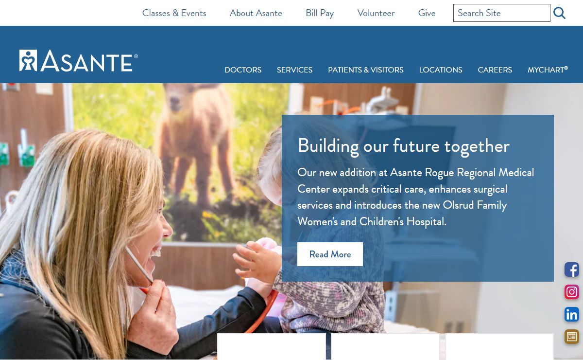 A 15 Top Health System serving Southern Oregon and Northern California - Asante