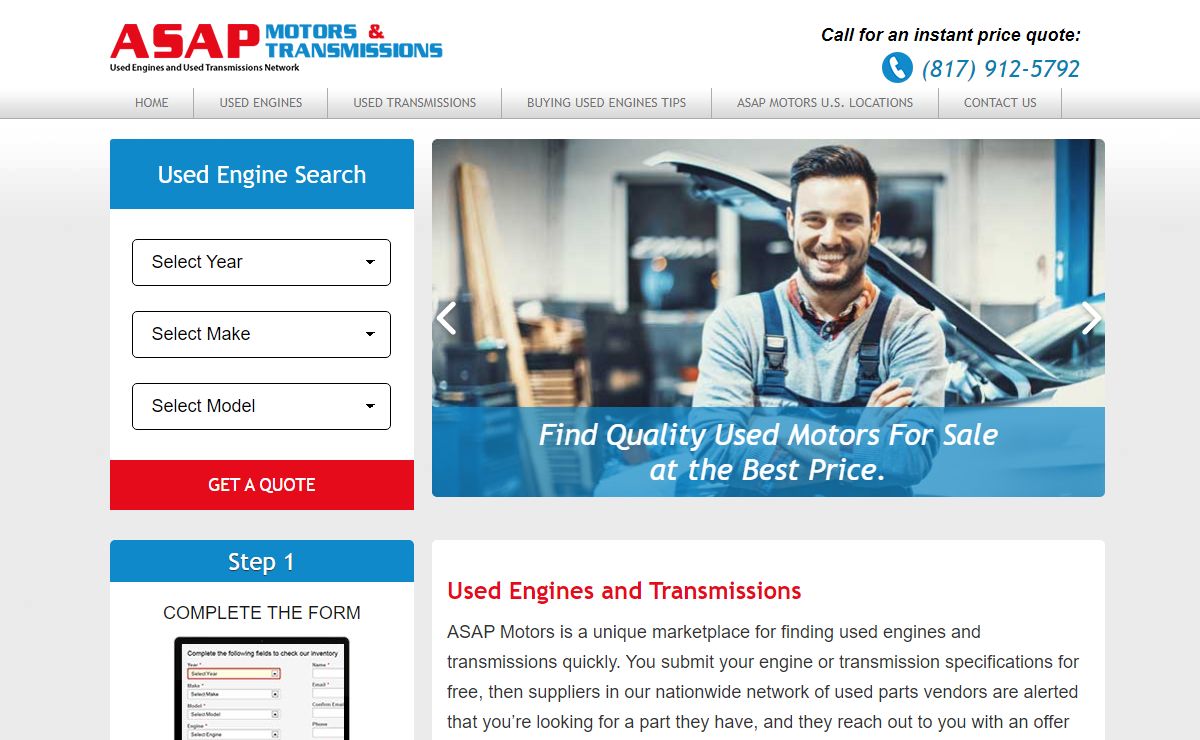 Used Engines & Transmissions For Sale - Many Makes & Models - ASAP Motors