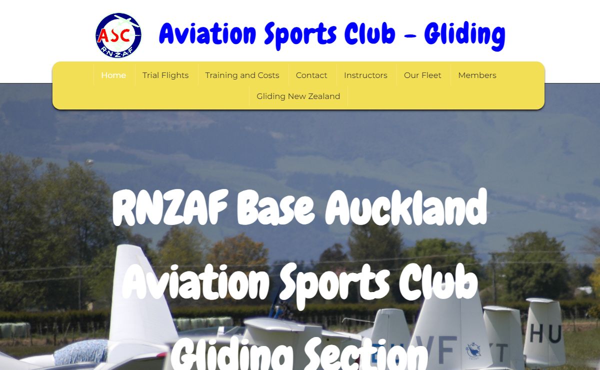 Aviation Sports Club – Gliding – Home of the Auckland ASC Gliding Club