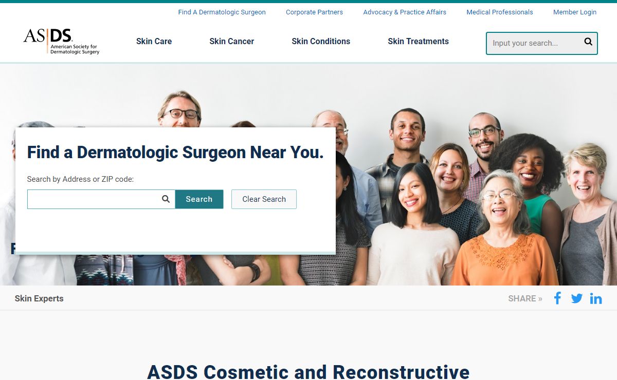 Skin Experts | American Society for Dermatologic Surgery