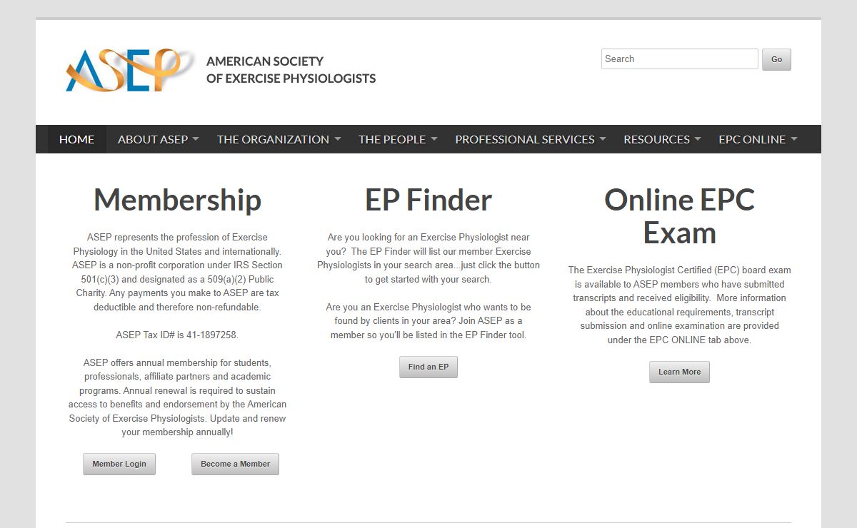 American Society of Exercise Physiologists :: Home