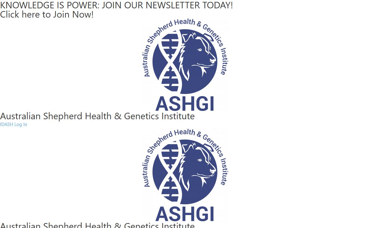 Australian Shepherd Health & Genetics Institute