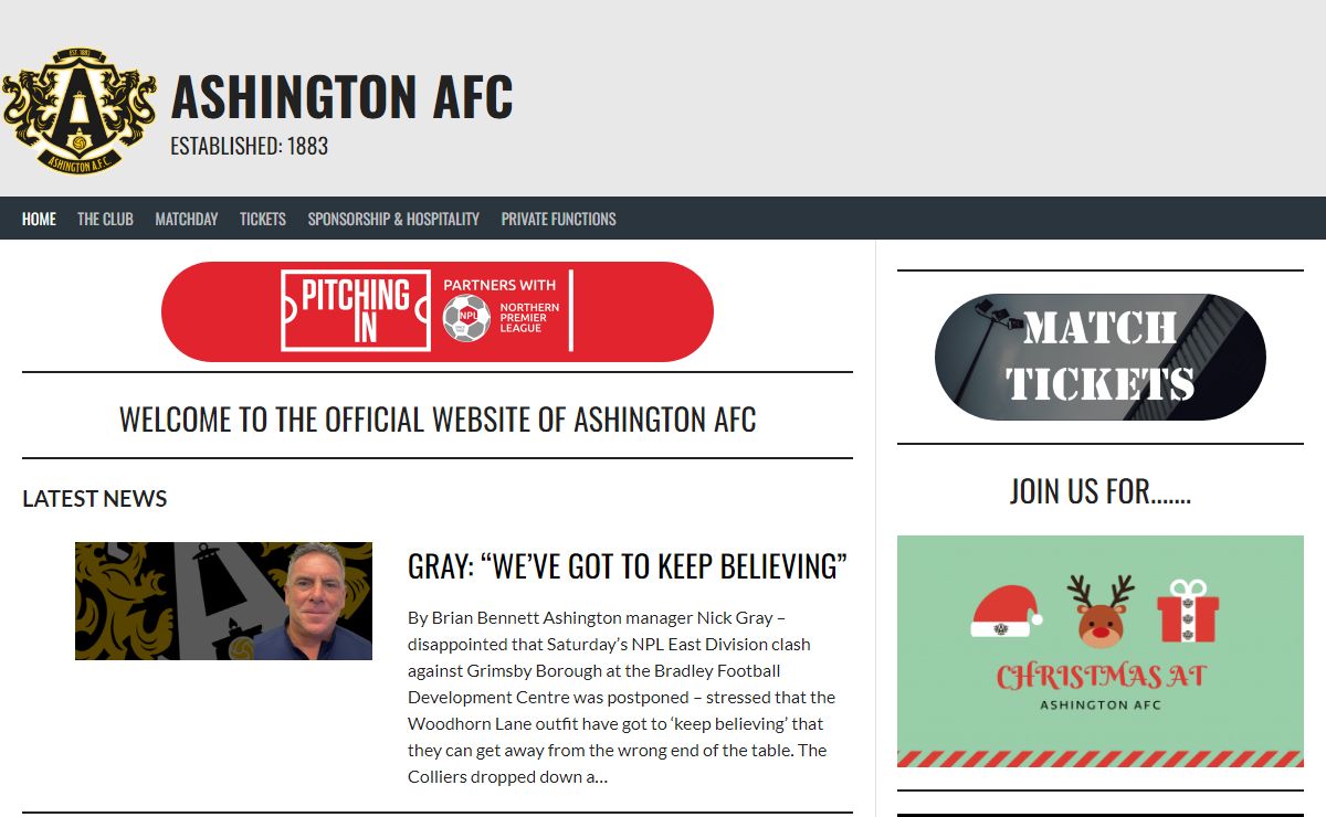 Ashington AFC – Established: 1883