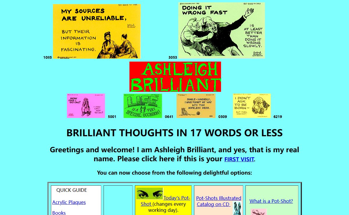 ashleigh brilliant -- home page