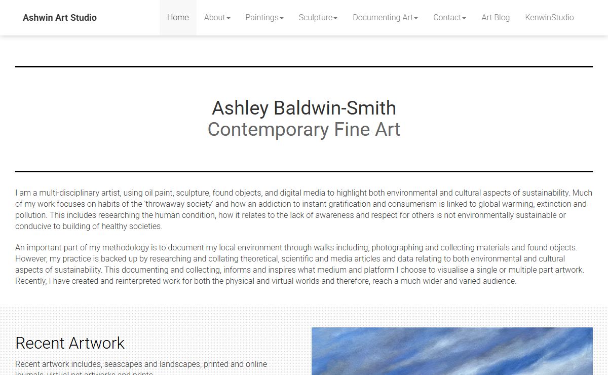 Original art, oil paintings, contemporary sculpture and sculptural furniture for sale by Cambridge artist and sculptor Ashley Baldwin-Smith