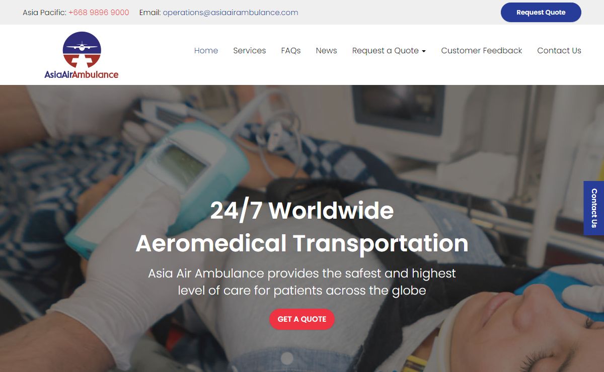 International Air Ambulance, Emergency Aeromedical Transportation, Air Ambulance, Medical Flight Escort | Asia Air Ambulance Co.,Ltd.