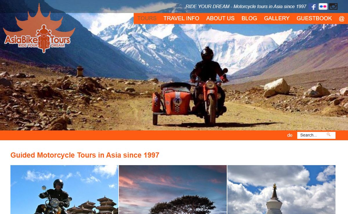 AsiaBikeTours . Guided Motorcycle Tours in Asia since 1997