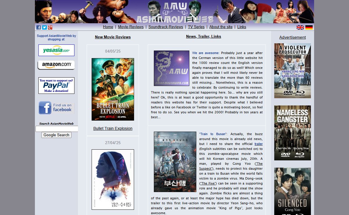 Reviews of Asian movies, soundtracks and TV series | AsianMovieWeb