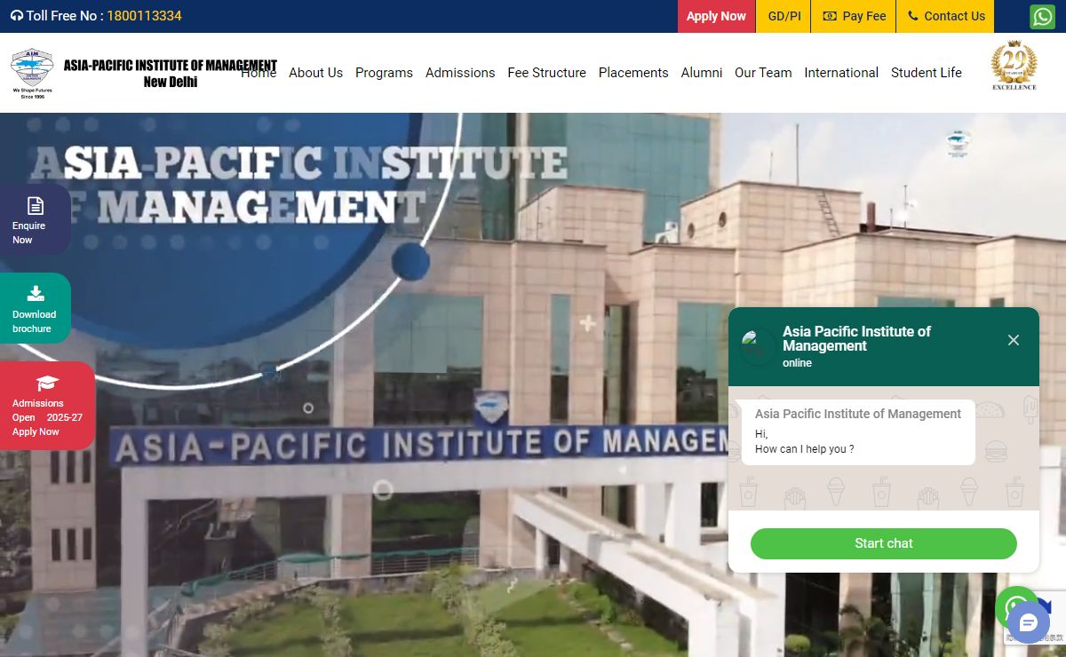 Asia Pacific Institute of Management - Best PGDM College in India
