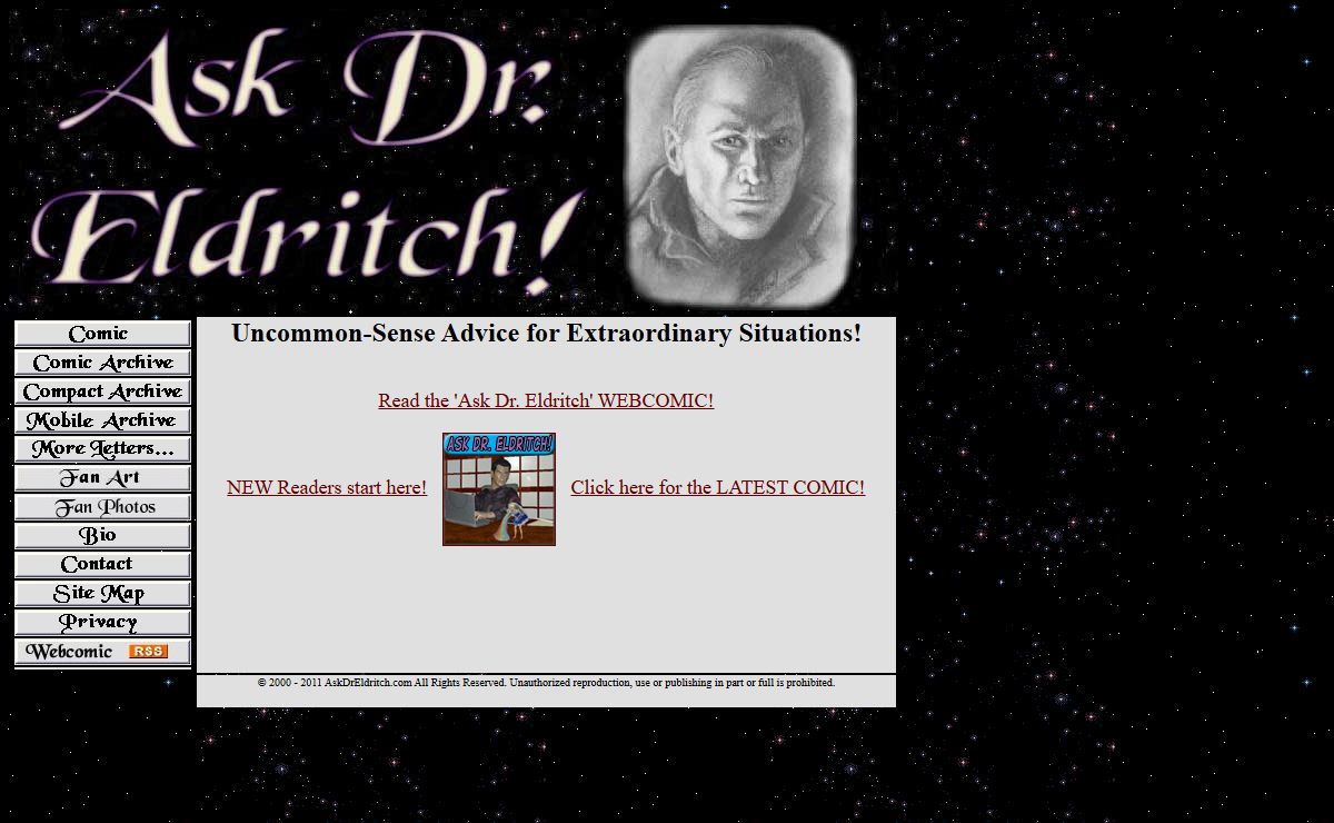 www.AskDrEldritch.com -- Un-common Sense Advice
