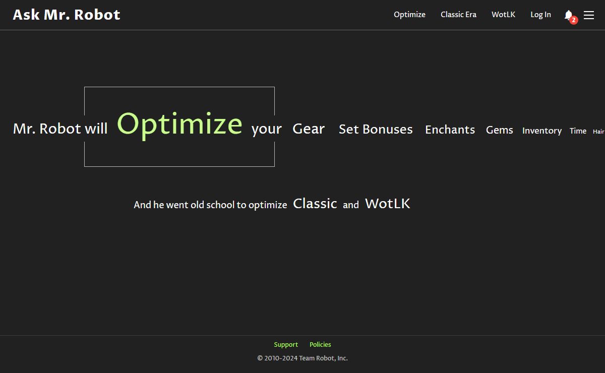 WoW Optimizer, Simulator and Guides - Ask Mr. Robot