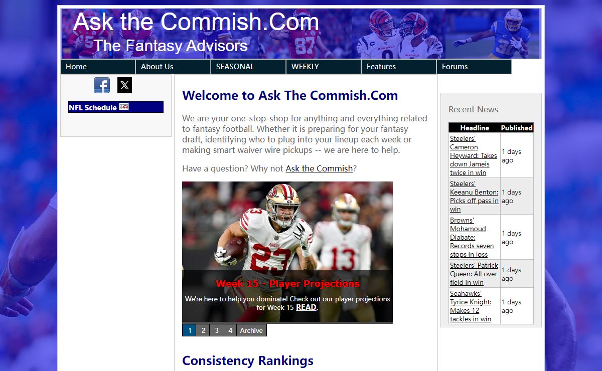 Welcome to Ask The Commish.Com
