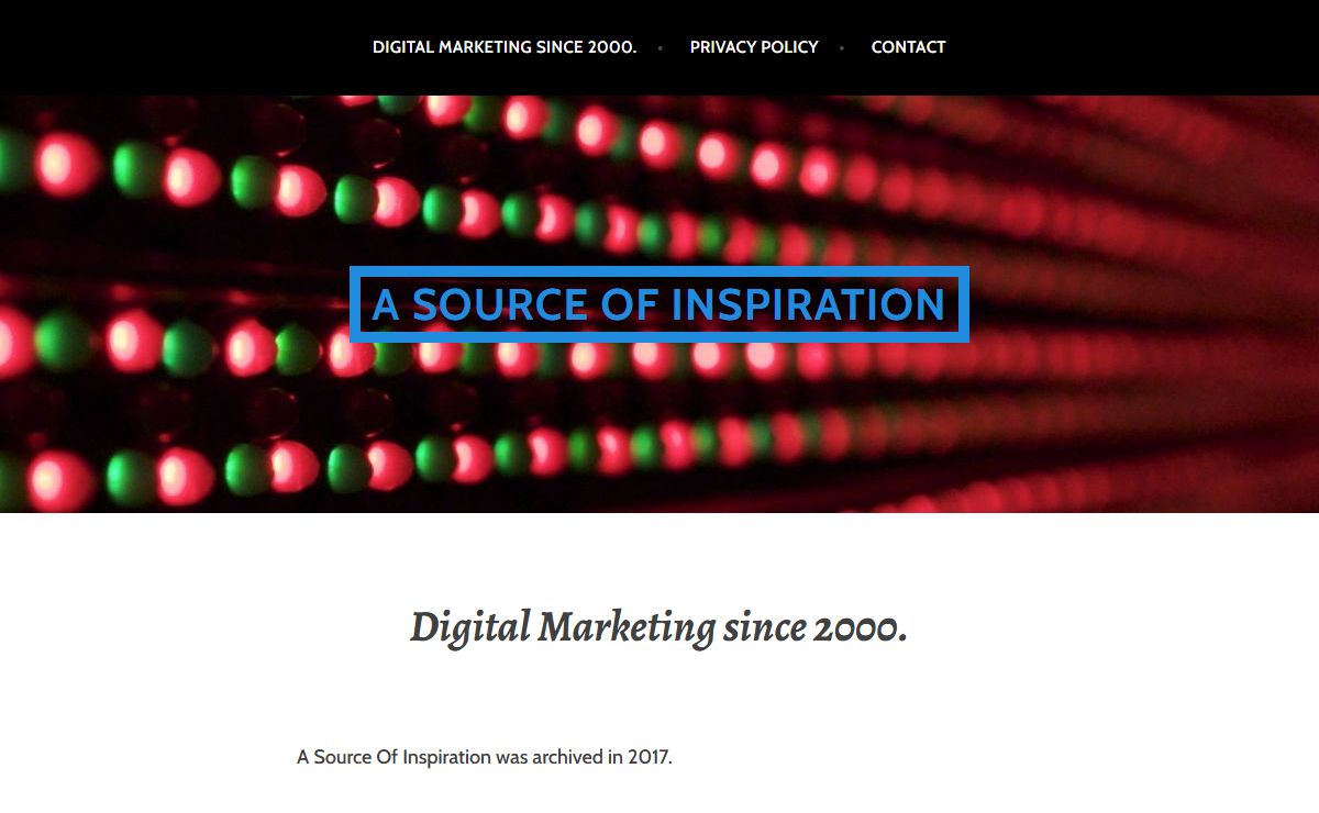 A Source Of Inspiration – Digital. Data.