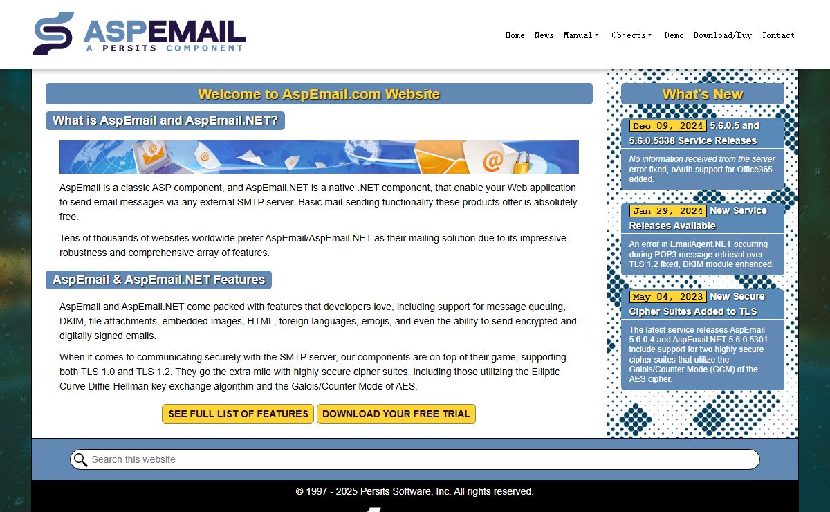 AspEmail.com -- Free Secure Mailing Component for an ASP and ASP.NET Environment