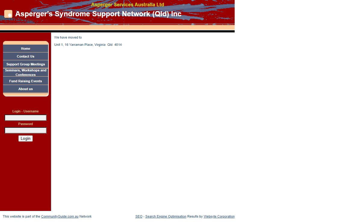 Asperger's Syndrome Support Network (Qld) Inc - Asperger Services Australia Ltd