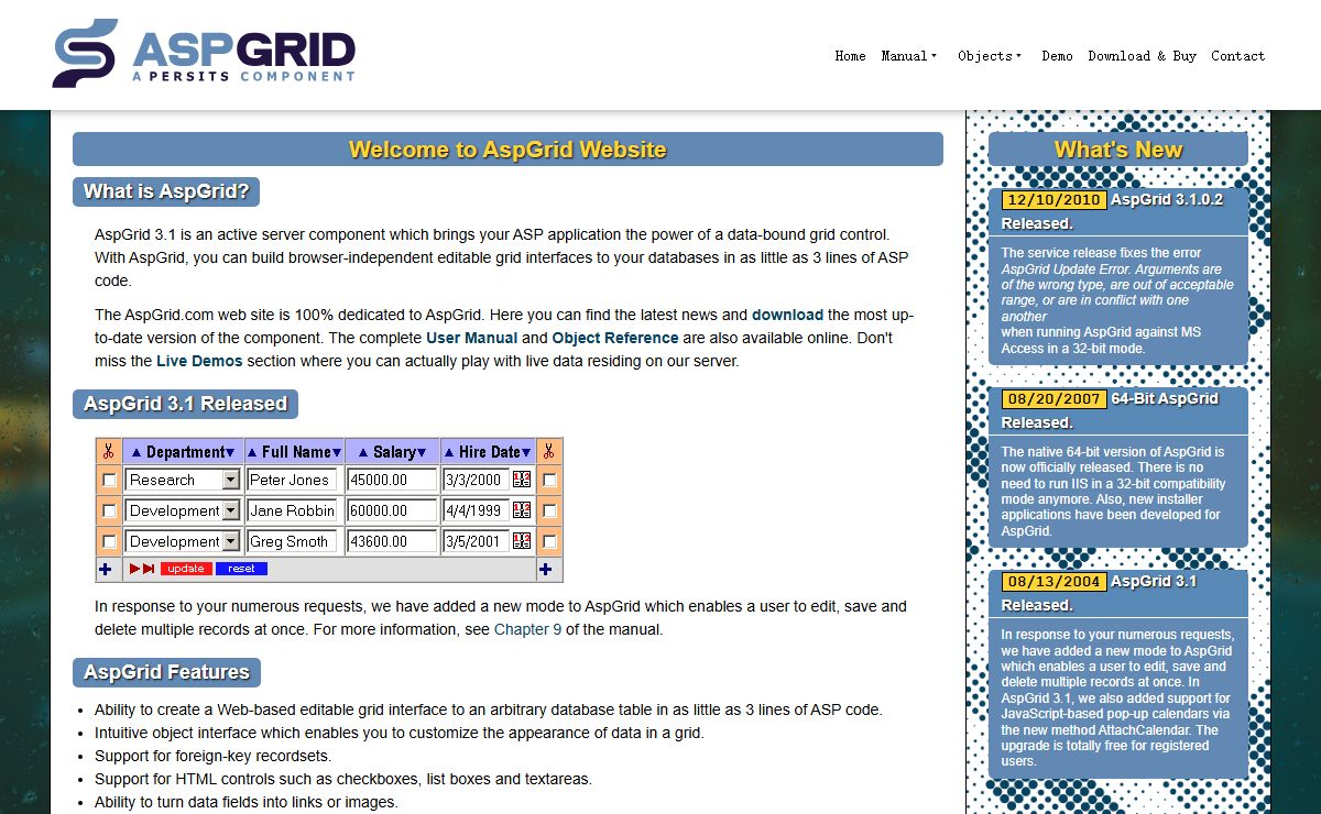 AspGrid.com -- A Persits Component