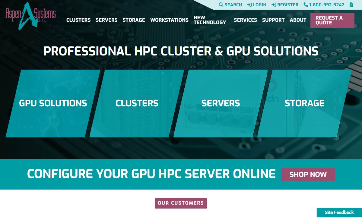 Aspen Systems: Custom HPC Clusters, Servers, AI hardware