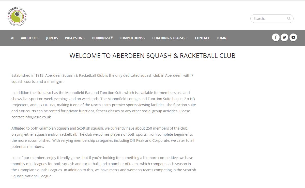Home - Aberdeen Squash & Racketball Club